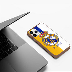 Чехол iPhone 11 Pro матовый Real Madrid CF, цвет: 3D-коричневый — фото 2