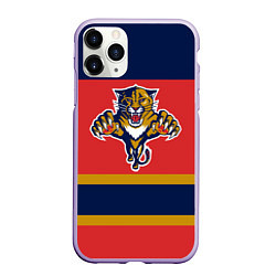 Чехол iPhone 11 Pro матовый Florida Panthers, цвет: 3D-светло-сиреневый