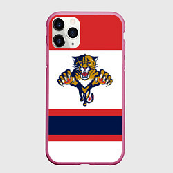 Чехол iPhone 11 Pro матовый Florida Panthers, цвет: 3D-малиновый