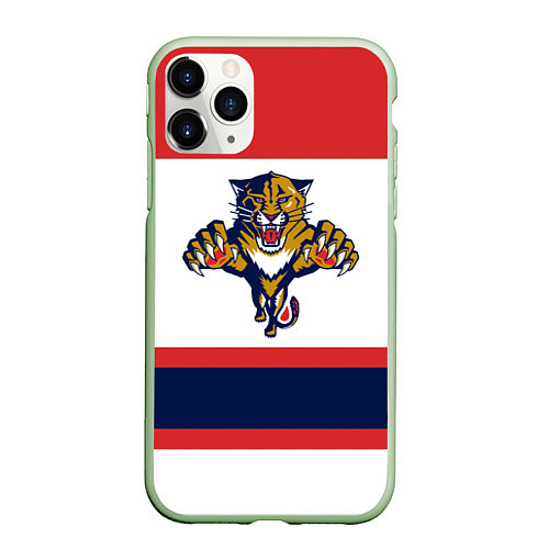 Чехол iPhone 11 Pro матовый Florida Panthers / 3D-Салатовый – фото 1