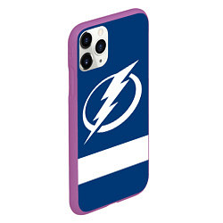 Чехол iPhone 11 Pro матовый Tampa Bay Lightning, цвет: 3D-фиолетовый — фото 2