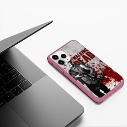 Чехол iPhone 11 Pro матовый Walking Dead: Deryl Dixon, цвет: 3D-малиновый — фото 2