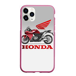 Чехол iPhone 11 Pro матовый Honda 2, цвет: 3D-малиновый