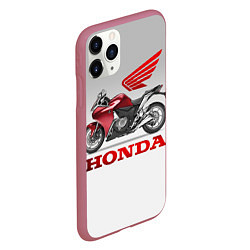 Чехол iPhone 11 Pro матовый Honda 2, цвет: 3D-малиновый — фото 2