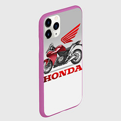 Чехол iPhone 11 Pro матовый Honda 2, цвет: 3D-фиолетовый — фото 2