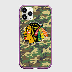Чехол iPhone 11 Pro матовый Blackhawks Camouflage