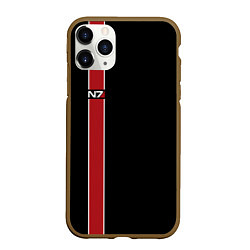 Чехол iPhone 11 Pro матовый Mass Effect N7