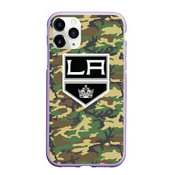 Чехол iPhone 11 Pro матовый Kings Camouflage, цвет: 3D-светло-сиреневый