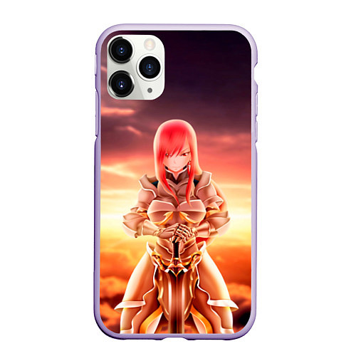 Чехол iPhone 11 Pro матовый Fairy Tail / 3D-Светло-сиреневый – фото 1