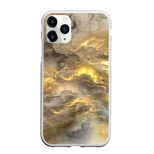 Чехол iPhone 11 Pro матовый Грандж / 3D-Белый – фото 1