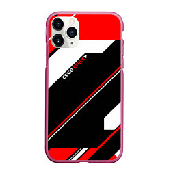 Чехол iPhone 11 Pro матовый CS:GO Cyrex Style, цвет: 3D-малиновый