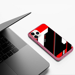 Чехол iPhone 11 Pro матовый CS:GO Cyrex Style, цвет: 3D-малиновый — фото 2
