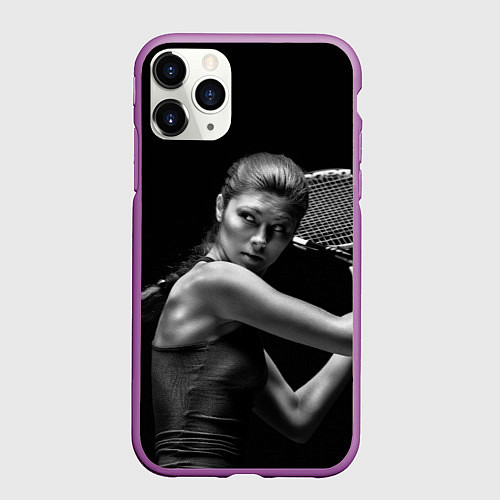 Чехол iPhone 11 Pro матовый Ответный удар / 3D-Фиолетовый – фото 1