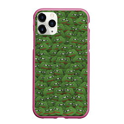 Чехол iPhone 11 Pro матовый Грустные лягушки