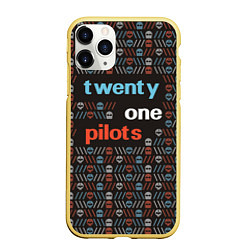 Чехол iPhone 11 Pro матовый Twenty One Pilots, цвет: 3D-желтый