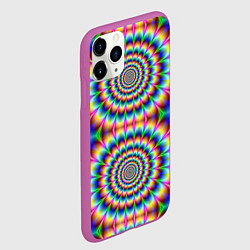 Чехол iPhone 11 Pro матовый Grazy fractal, цвет: 3D-фиолетовый — фото 2