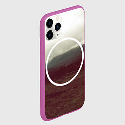 Чехол iPhone 11 Pro матовый Круг, цвет: 3D-фиолетовый — фото 2