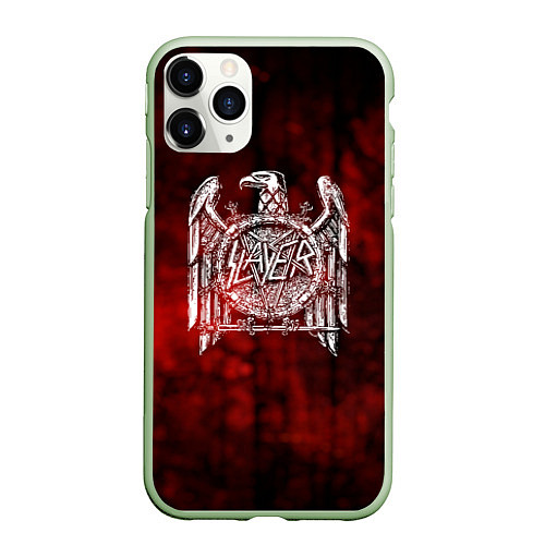 Чехол iPhone 11 Pro матовый Slayer: Blooded Eagle / 3D-Салатовый – фото 1