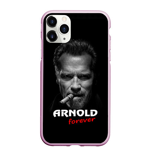 Чехол iPhone 11 Pro матовый Arnold forever / 3D-Розовый – фото 1