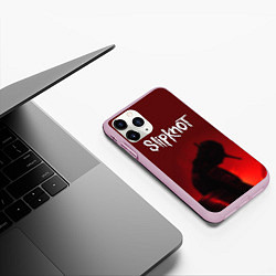 Чехол iPhone 11 Pro матовый Slipknot Shadows, цвет: 3D-розовый — фото 2