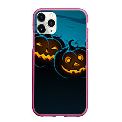 Чехол iPhone 11 Pro матовый Halloween3, цвет: 3D-малиновый