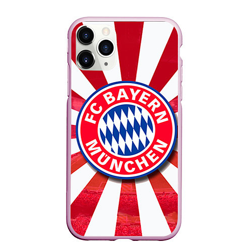 Чехол iPhone 11 Pro матовый FC Bayern / 3D-Розовый – фото 1