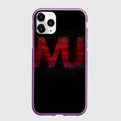 Чехол iPhone 11 Pro матовый Manchester United team, цвет: 3D-фиолетовый