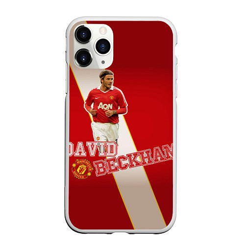 Чехол iPhone 11 Pro матовый David Backham / 3D-Белый – фото 1