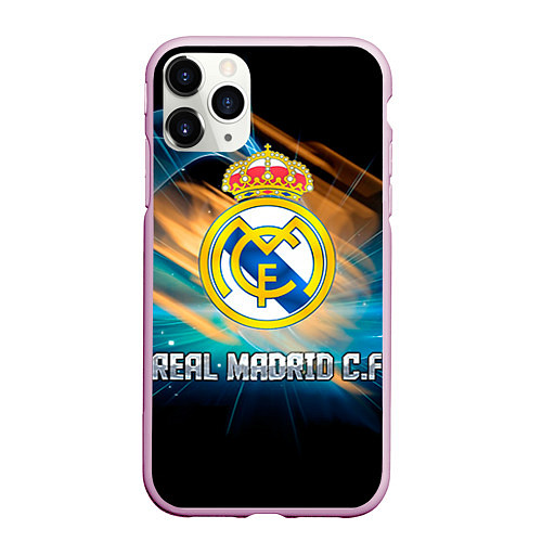 Чехол iPhone 11 Pro матовый Real Madrid / 3D-Розовый – фото 1