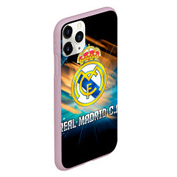 Чехол iPhone 11 Pro матовый Real Madrid, цвет: 3D-розовый — фото 2