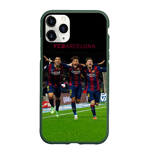 Чехол iPhone 11 Pro матовый Barcelona6 / 3D-Темно-зеленый – фото 1