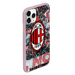 Чехол iPhone 11 Pro матовый Milan FC, цвет: 3D-розовый — фото 2