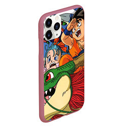 Чехол iPhone 11 Pro матовый Dragon Ball Team, цвет: 3D-малиновый — фото 2