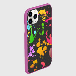 Чехол iPhone 11 Pro матовый Игра красок, цвет: 3D-фиолетовый — фото 2