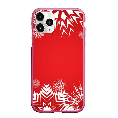 Чехол iPhone 11 Pro матовый Дуx рождества / 3D-Малиновый – фото 1