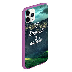 Чехол iPhone 11 Pro матовый Стихия земли, цвет: 3D-фиолетовый — фото 2