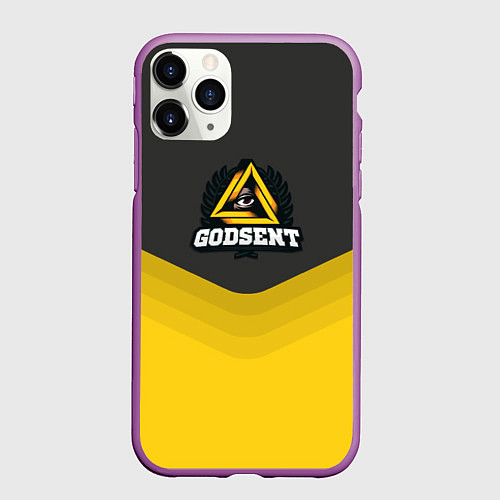 Чехол iPhone 11 Pro матовый Godsent Uniform / 3D-Фиолетовый – фото 1