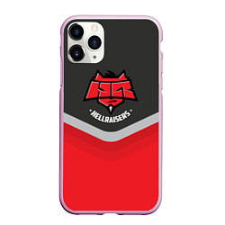 Чехол iPhone 11 Pro матовый HellRaisers Uniform, цвет: 3D-розовый