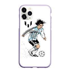 Чехол iPhone 11 Pro матовый Messi Young, цвет: 3D-светло-сиреневый