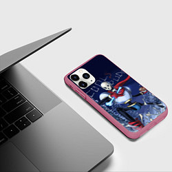Чехол iPhone 11 Pro матовый Papyrus, цвет: 3D-малиновый — фото 2