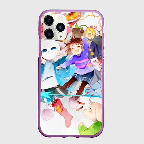 Чехол iPhone 11 Pro матовый Герои подземелья / 3D-Фиолетовый – фото 1
