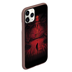 Чехол iPhone 11 Pro матовый Alien: Space Ship, цвет: 3D-коричневый — фото 2