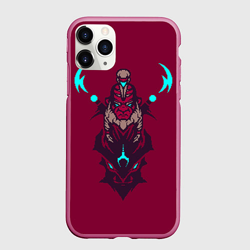 Чехол iPhone 11 Pro матовый Disruptor / 3D-Малиновый – фото 1