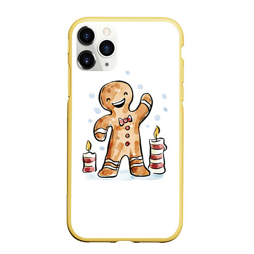 Чехол iPhone 11 Pro матовый Печенюшка / 3D-Желтый – фото 1