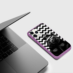 Чехол iPhone 11 Pro матовый Mr. Bear, цвет: 3D-фиолетовый — фото 2