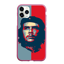 Чехол iPhone 11 Pro матовый Che Guevara, цвет: 3D-малиновый