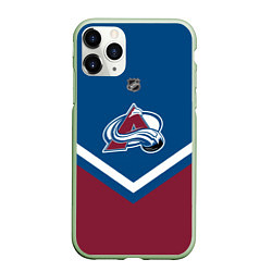 Чехол iPhone 11 Pro матовый NHL: Colorado Avalanche