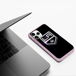 Чехол iPhone 11 Pro матовый Los Angeles Kings, цвет: 3D-розовый — фото 2