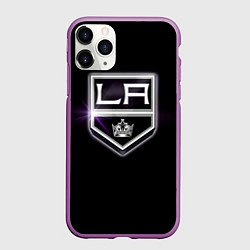 Чехол iPhone 11 Pro матовый Los Angeles Kings, цвет: 3D-фиолетовый