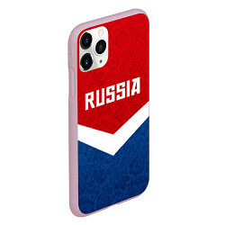 Чехол iPhone 11 Pro матовый Russia Team, цвет: 3D-розовый — фото 2